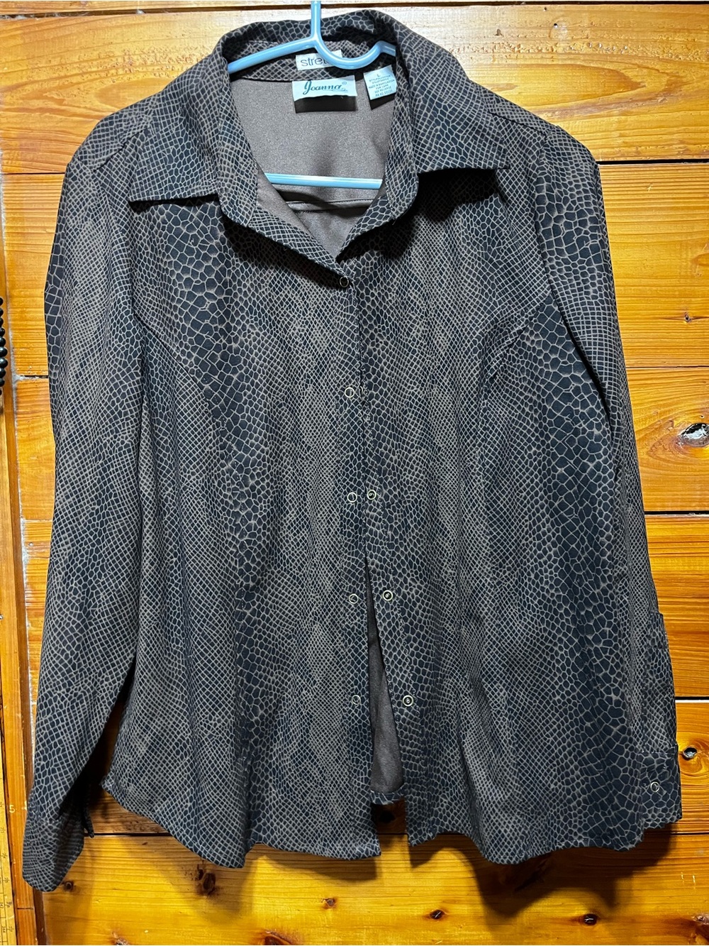 Jocari Black Snake-Print Button-Down Shirt